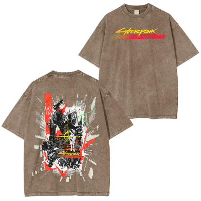 Cyberpunk Edgerunners 2 Graphic Graphic Unisex Washed T-Shirt