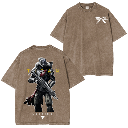 Destiny 2 Titan Game Unisex Washed T-Shirt