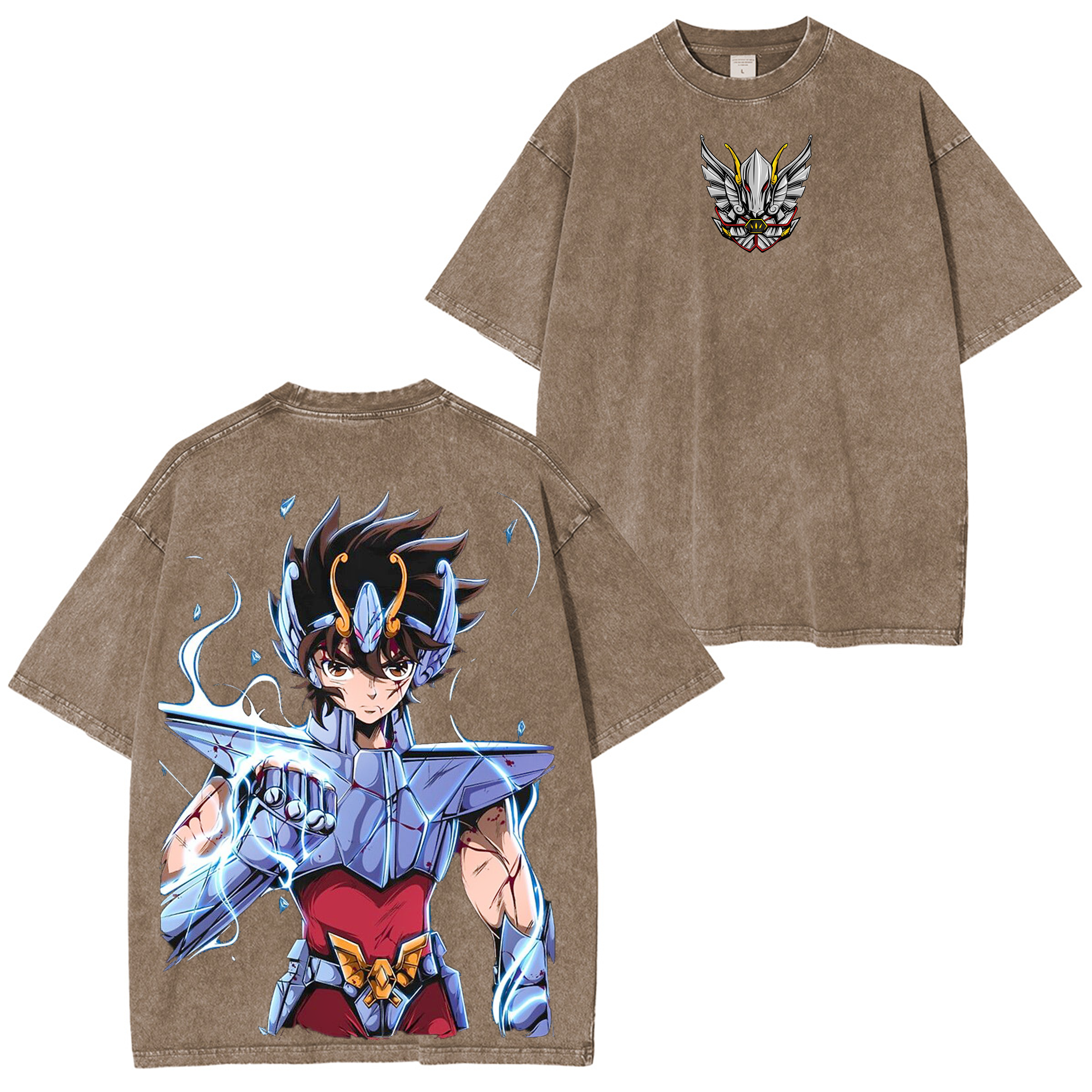 Saint Seiya  Anime Unisex Washed T-Shirt