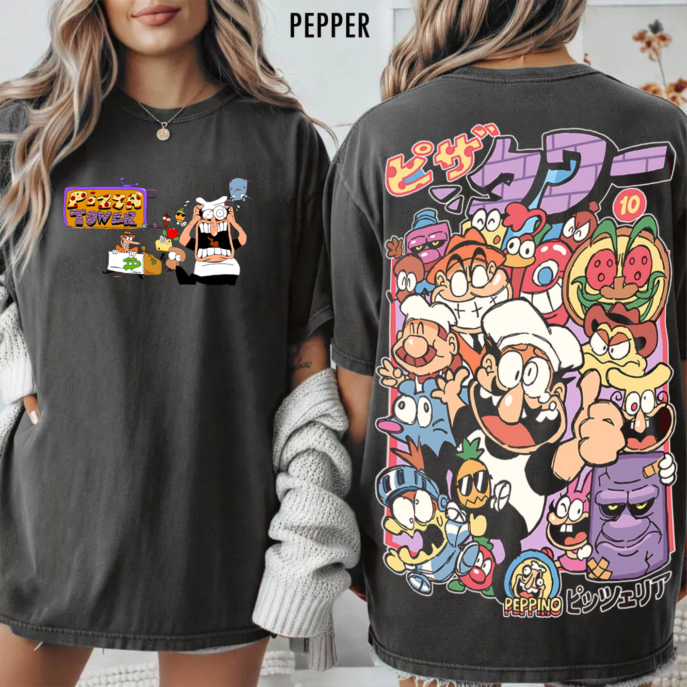 Pizza Tower indie game washed Unisex Washed T-Shirt