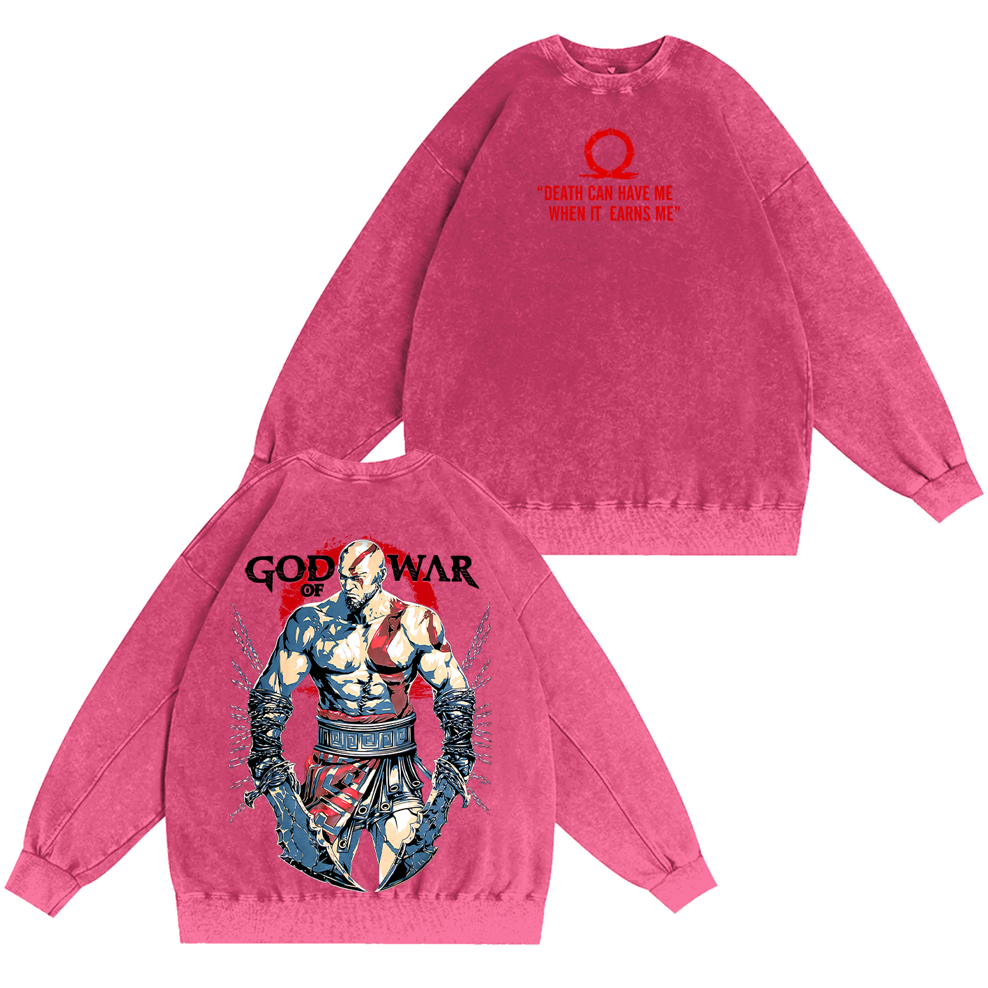 Kratos God of War Washed T-shirt/Crewneck/Hoodie