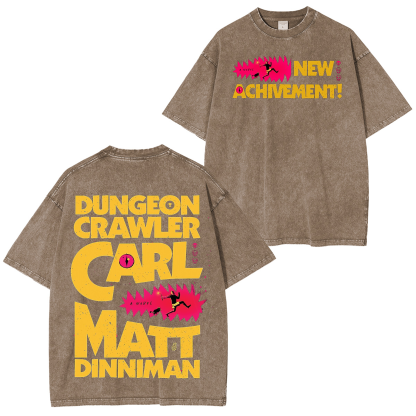 New Achievement Dungeon Crawler Carl Washed T-shirt/Crewneck/Hoodie