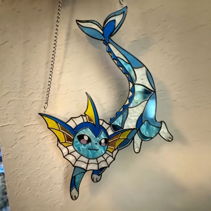 Umbreon Pokemon Umbreon Pokemon Faux Stained Glass Suncatcher