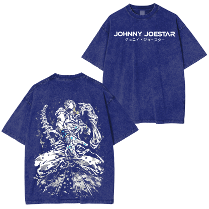 Johnny Joestar,JoJos Bizarre Anime Retro Unisex Washed T-Shirt