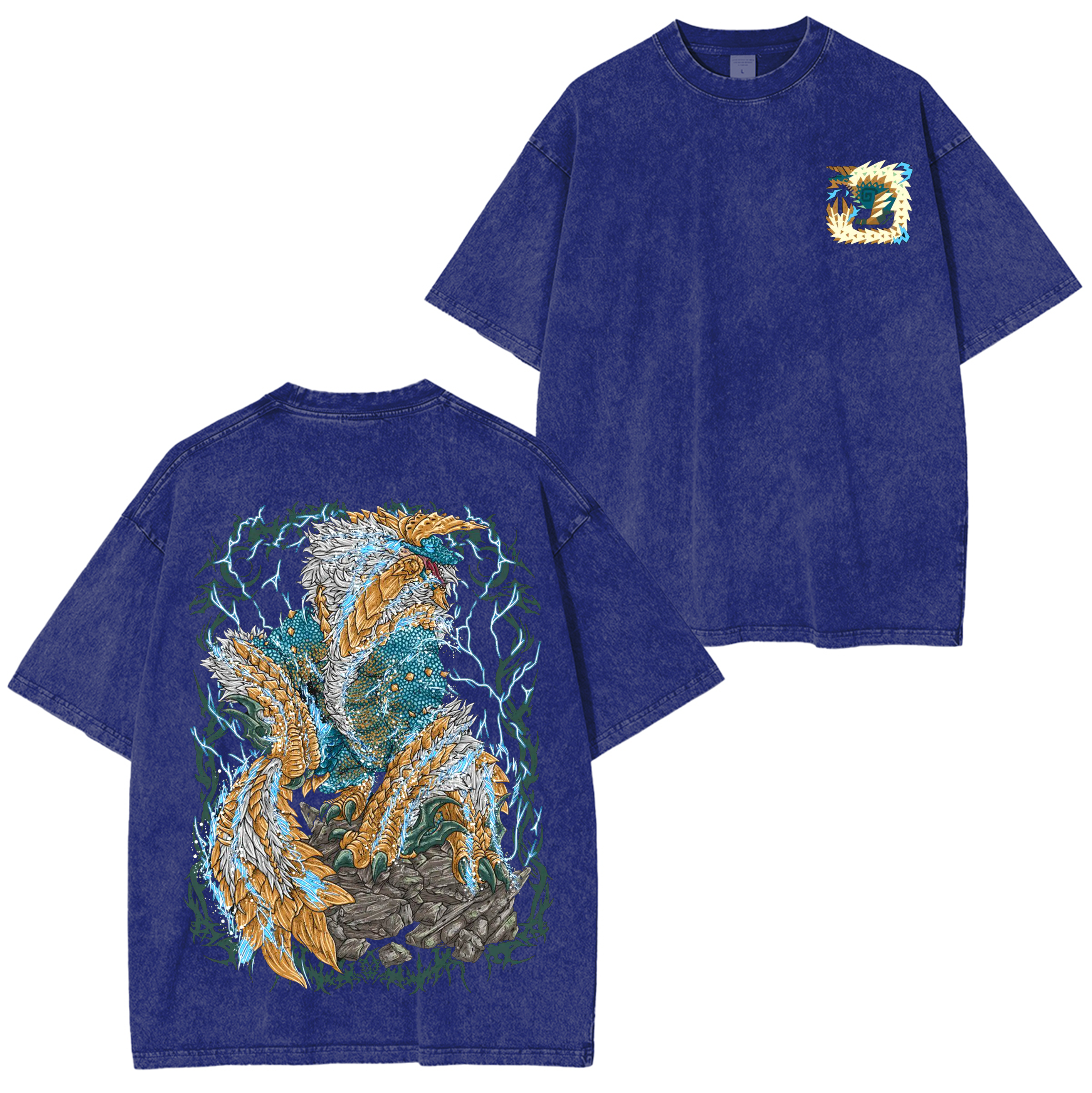 Zinogre the Thunder Wolf  Unisex Washed T-Shirt