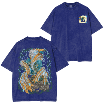Zinogre the Thunder Wolf  Unisex Washed T-Shirt