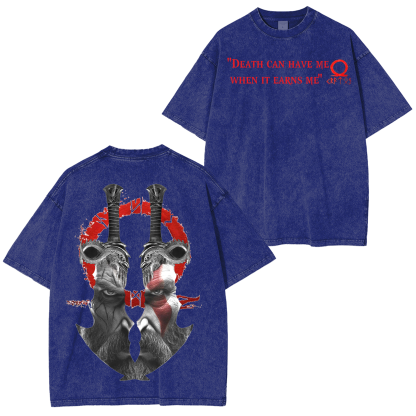 God of War Kratos Game Unisex Washed T-Shirt