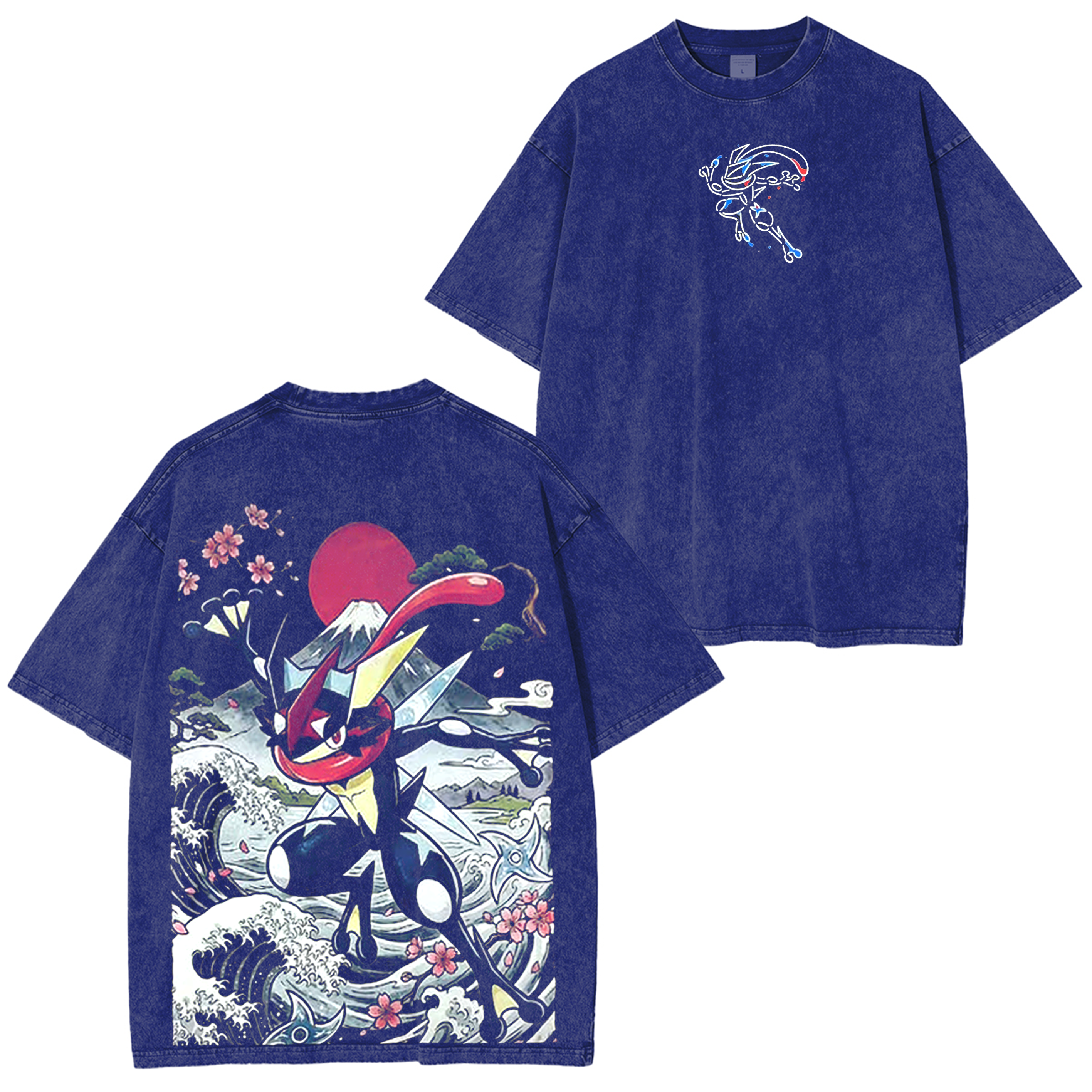 Greninja,Pokemon Anime Unisex Washed T-Shirt