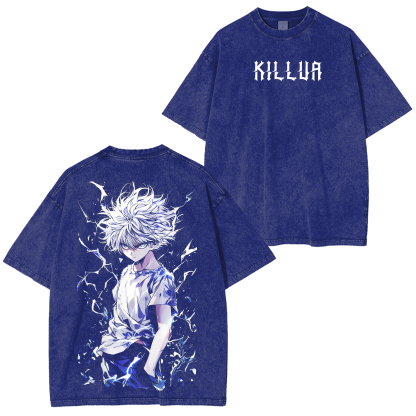 Hunter X Hunter Killua Anime  Unisex Washed T-Shirt