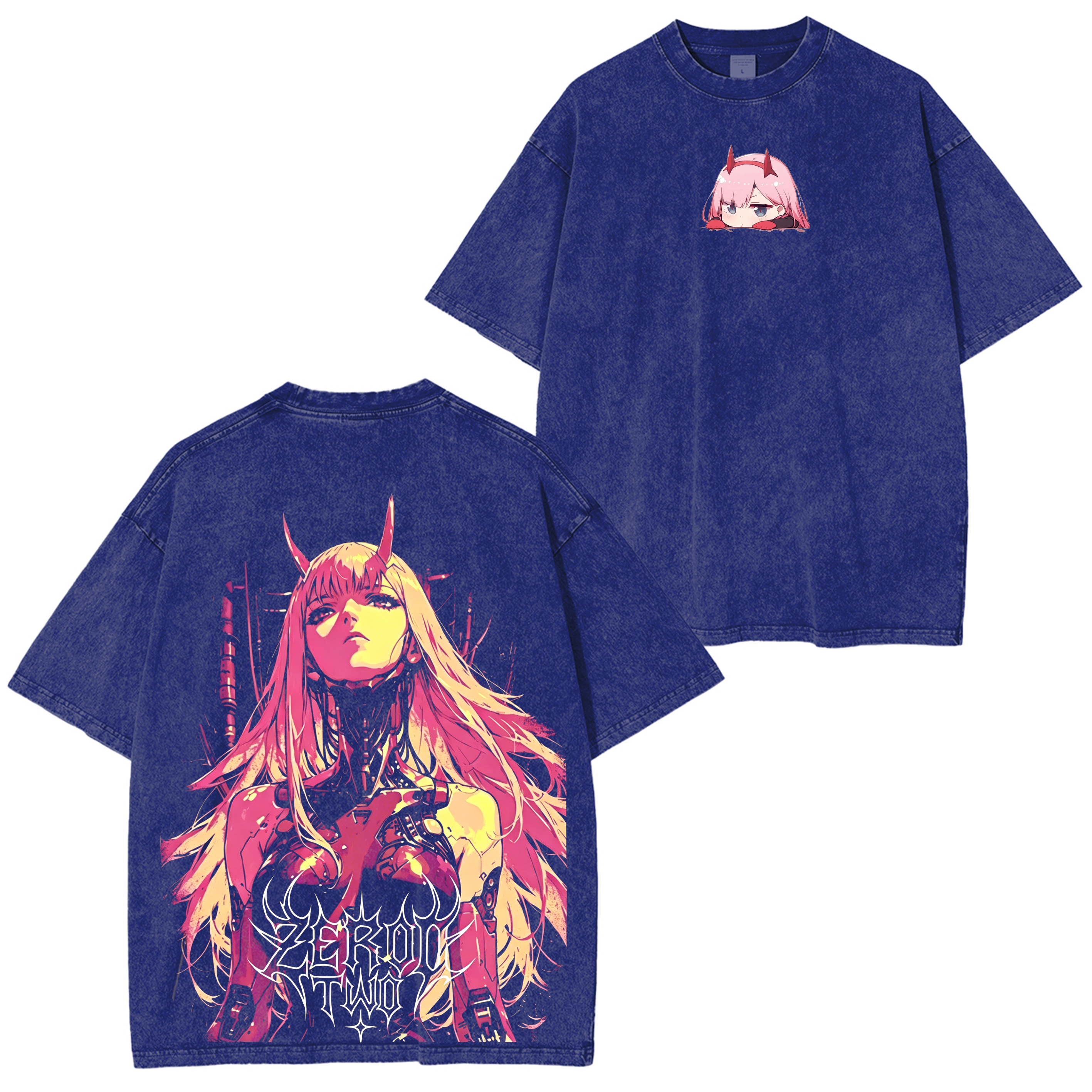 Zero Two,Darling in the Franxx  Anime Unisex Washed T-Shirt