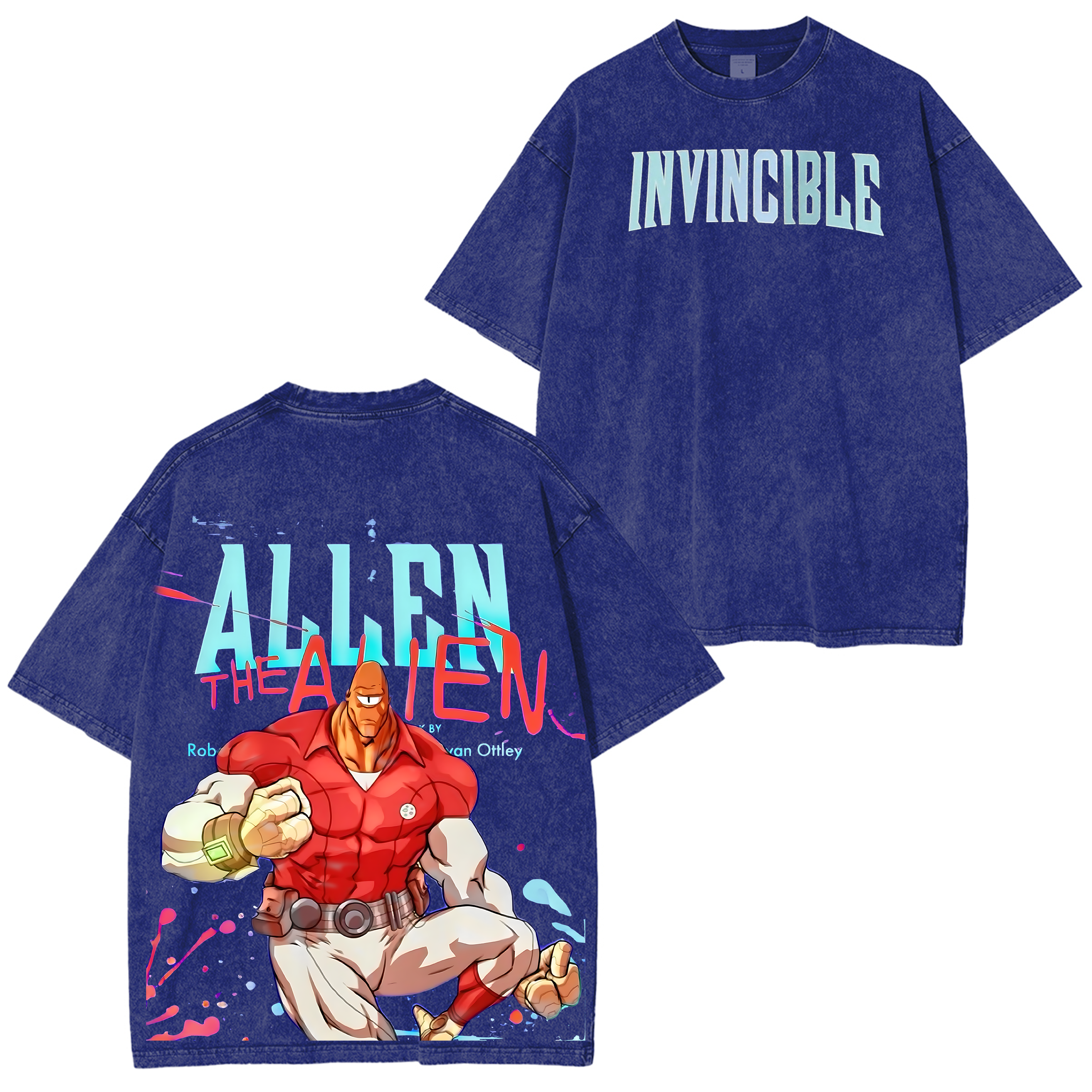 Allen the Alien-Invincible Series Unisex Washed T-Shirt