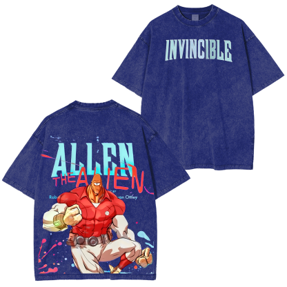 Allen the Alien-Invincible Series Unisex Washed T-Shirt