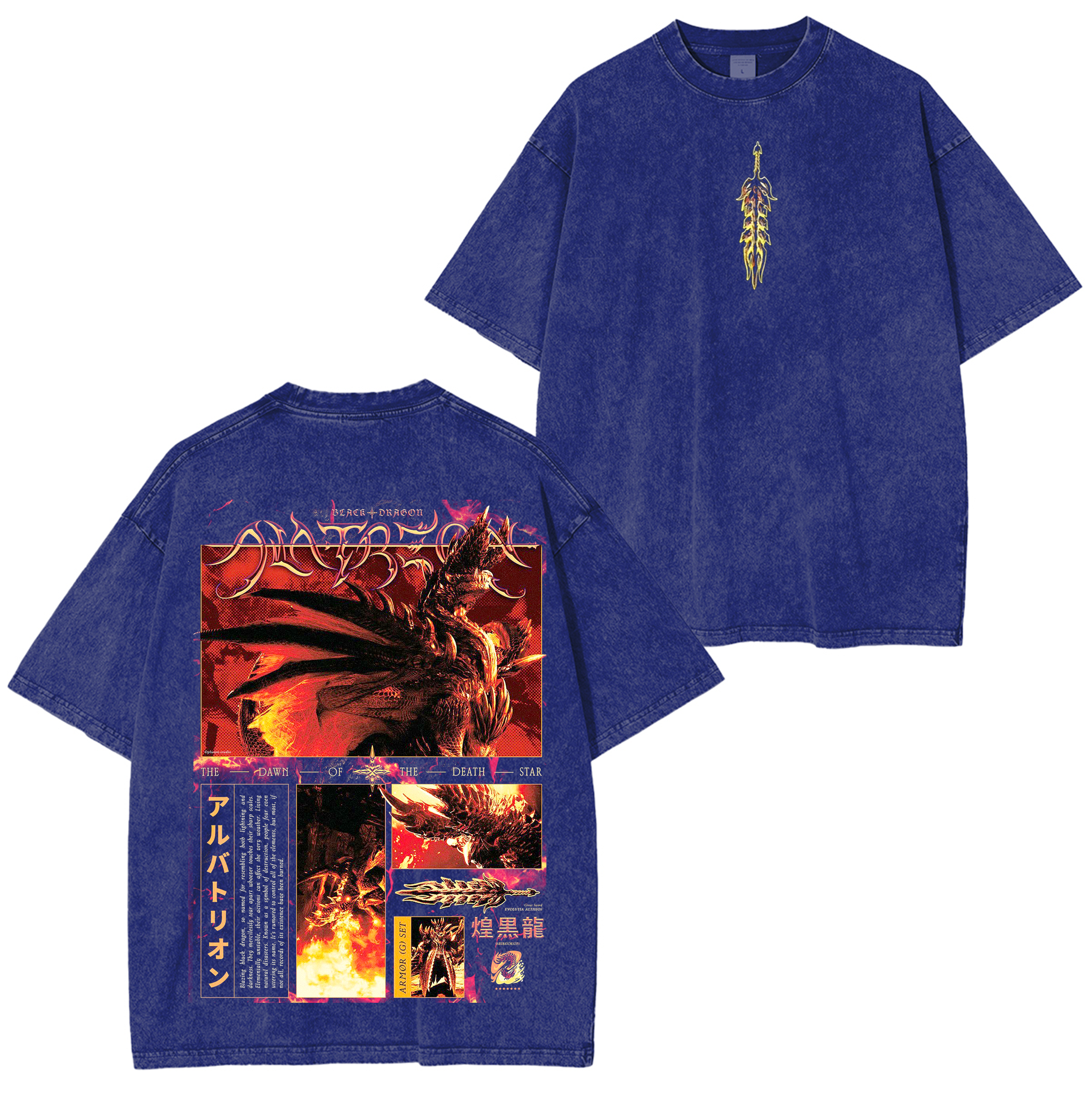 Alatreon,Monster Hunter Unisex Washed T-Shirt