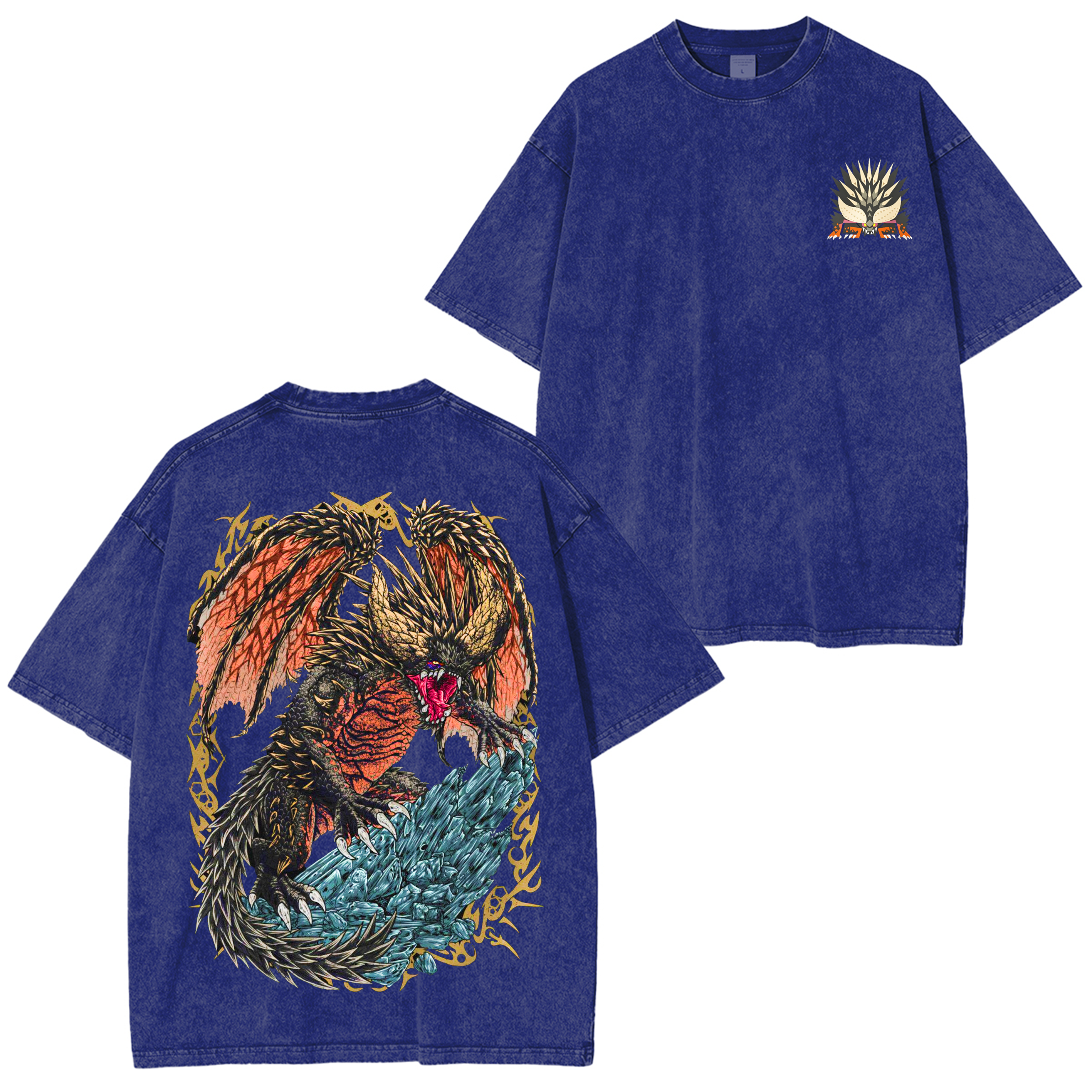 Nergigante the Extinction Dragon  Unisex Washed T-Shirt