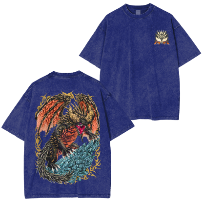Nergigante the Extinction Dragon  Unisex Washed T-Shirt