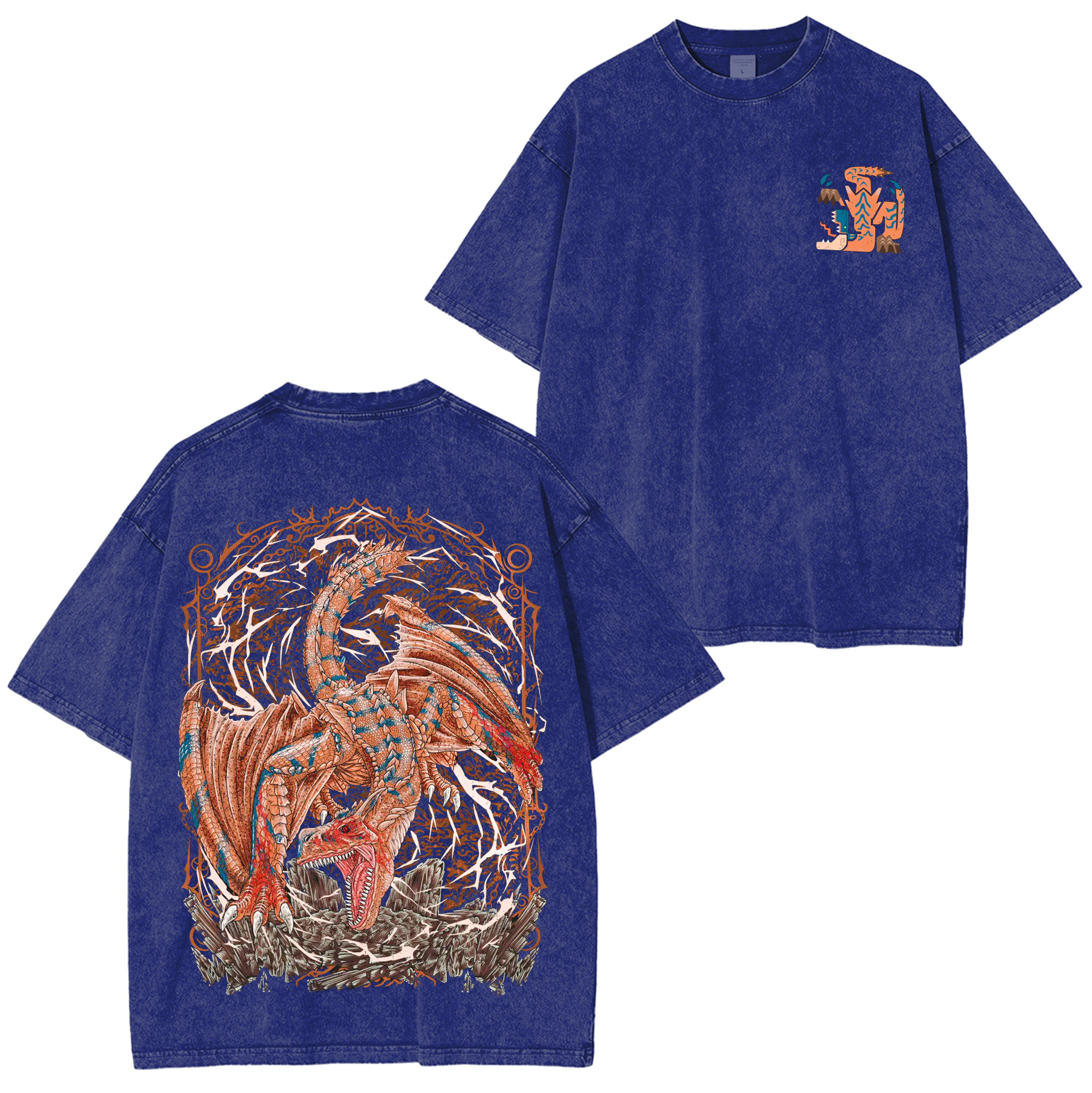 Tigrex the Roaring Wyvern Unisex Washed T-Shirt