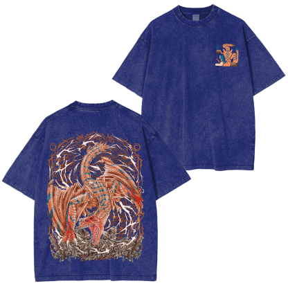 Tigrex the Roaring Wyvern Unisex Washed T-Shirt