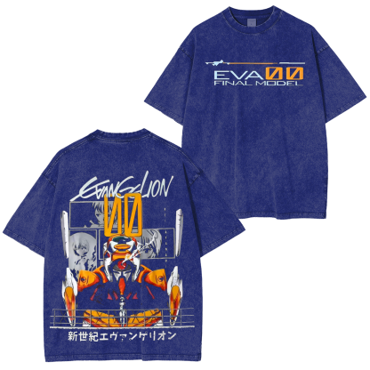 Rei Ayanami Eva-00,Neon Genesis Evangelion Anime Unisex Washed T-Shirt