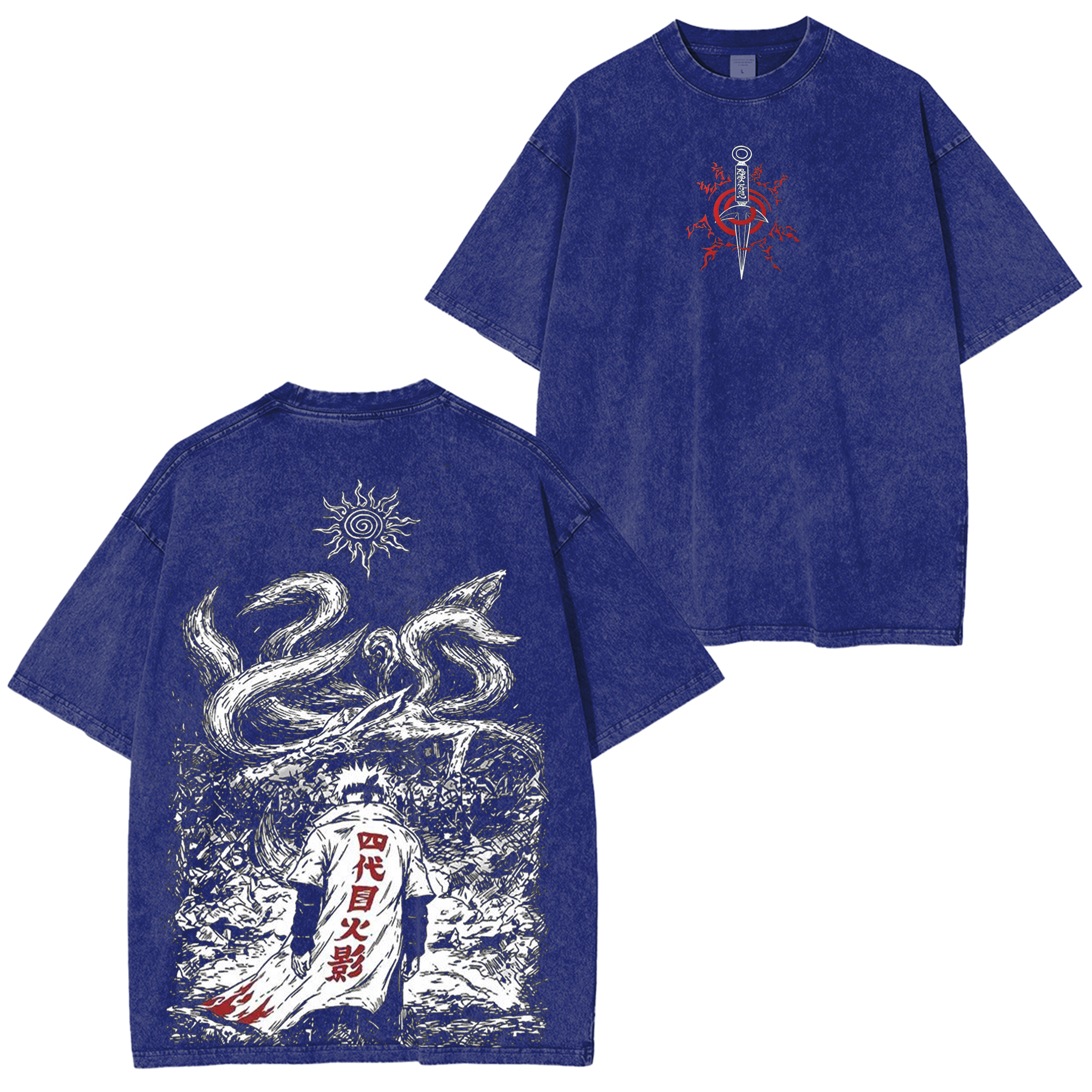 Minato Naruto Anime Unisex Washed T-Shirt