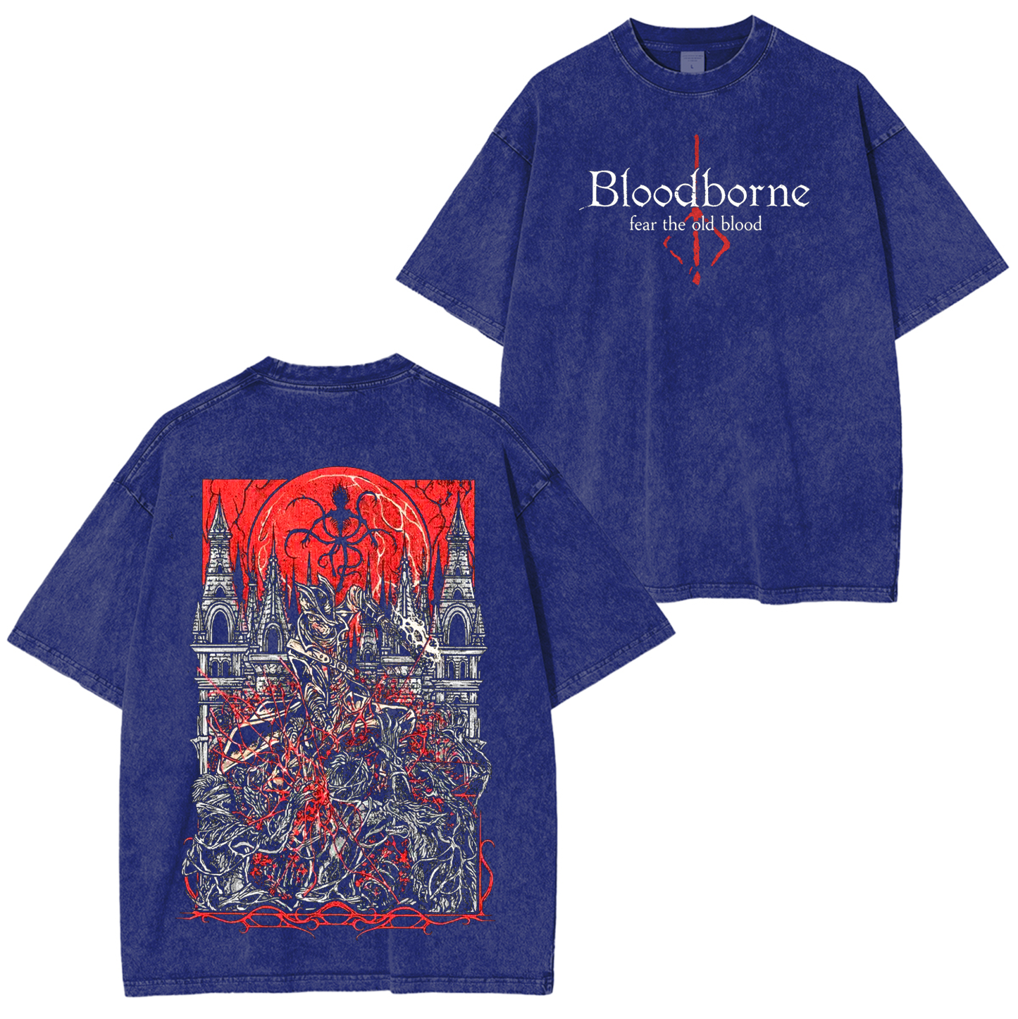 Vintage Bloodborne Unisex Washed T-Shirt