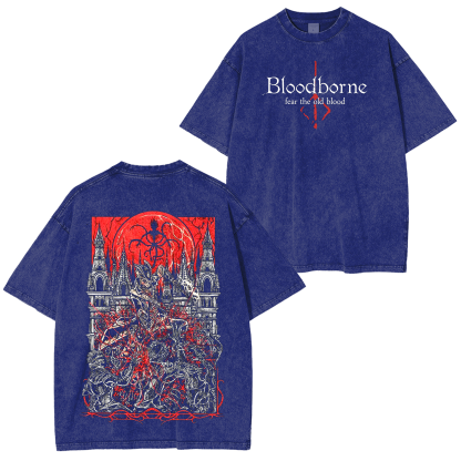 Vintage Bloodborne Unisex Washed T-Shirt