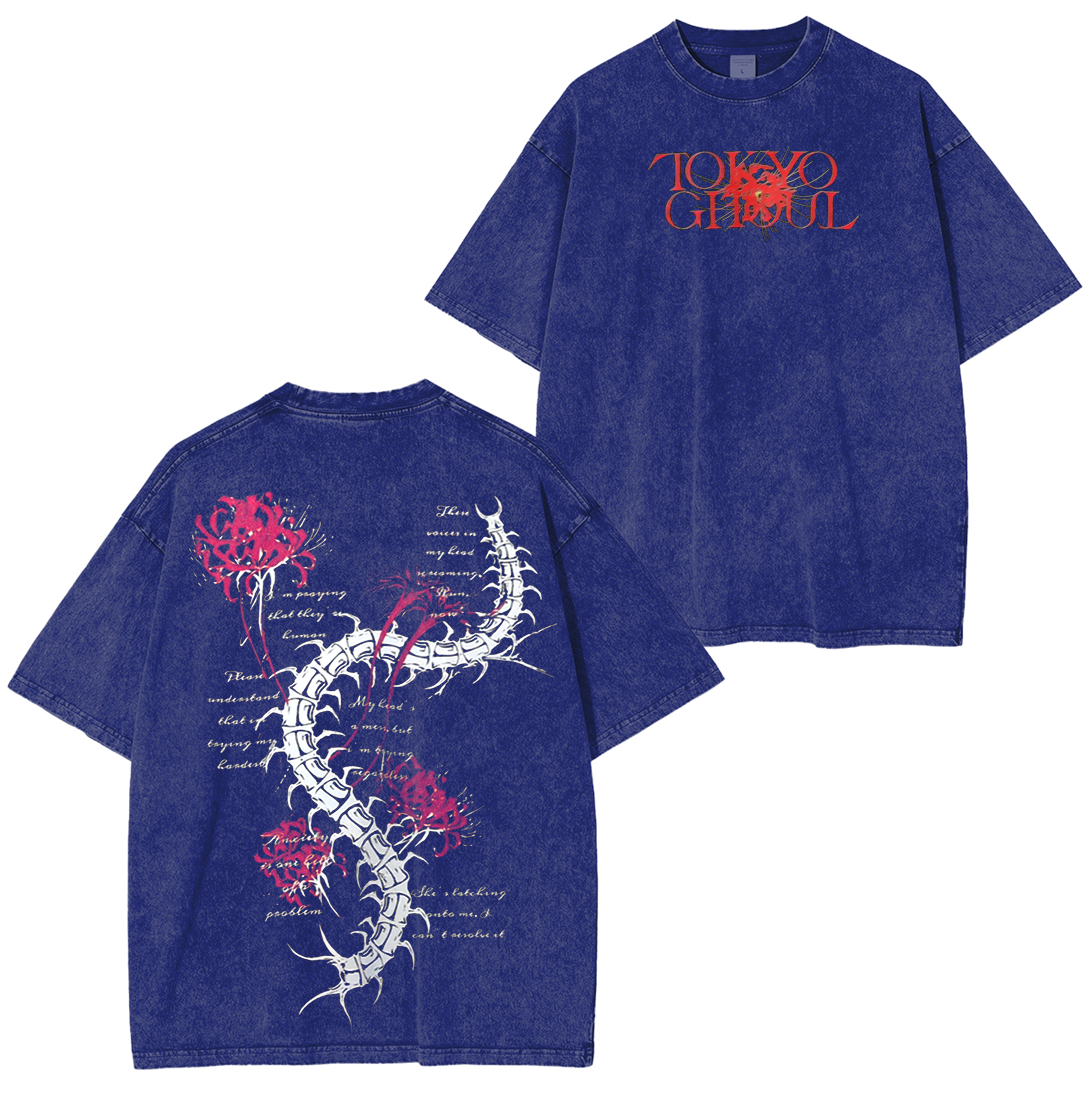 Tokyo Ghoul  Anime Unisex Washed T-Shirt