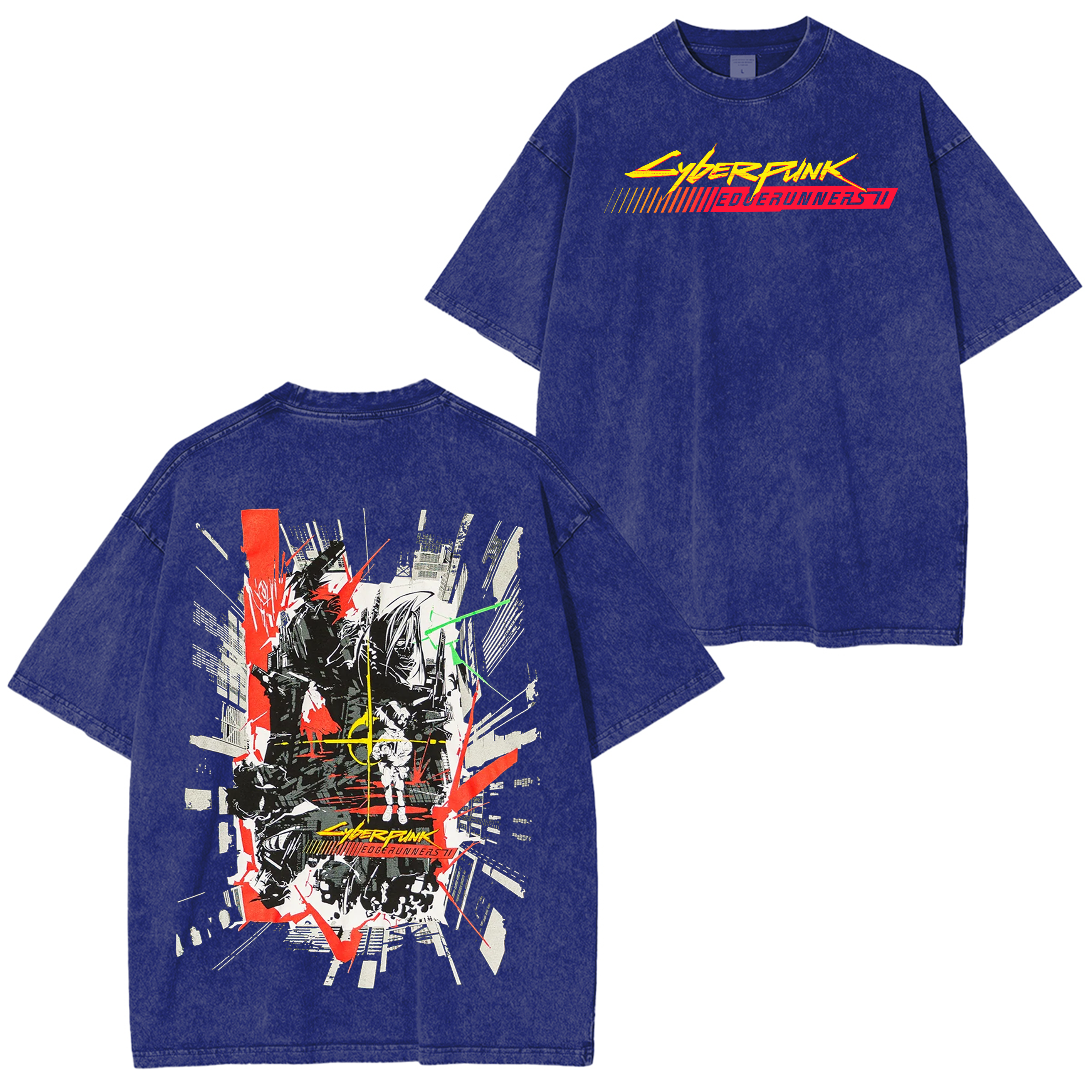 Cyberpunk Edgerunners 2 Graphic Graphic Unisex Washed T-Shirt