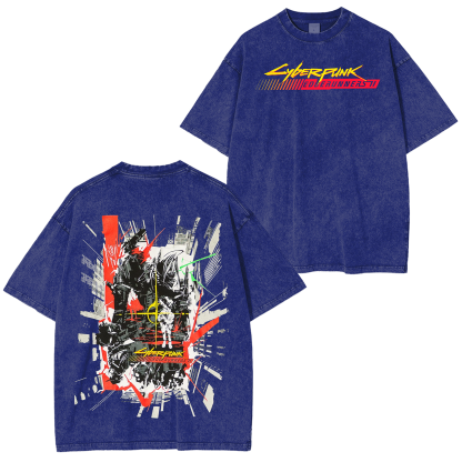 Cyberpunk Edgerunners 2 Graphic Graphic Unisex Washed T-Shirt