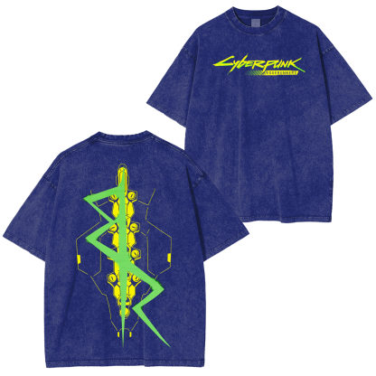 Cyberpunk Edgerunners David inspired Graphic Unisex Washed T-Shirt