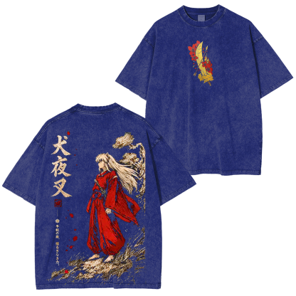 Inuyasha Anime inspired Graphic Unisex Washed T-Shirt