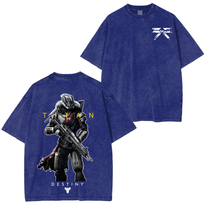 Destiny 2 Titan Game Unisex Washed T-Shirt
