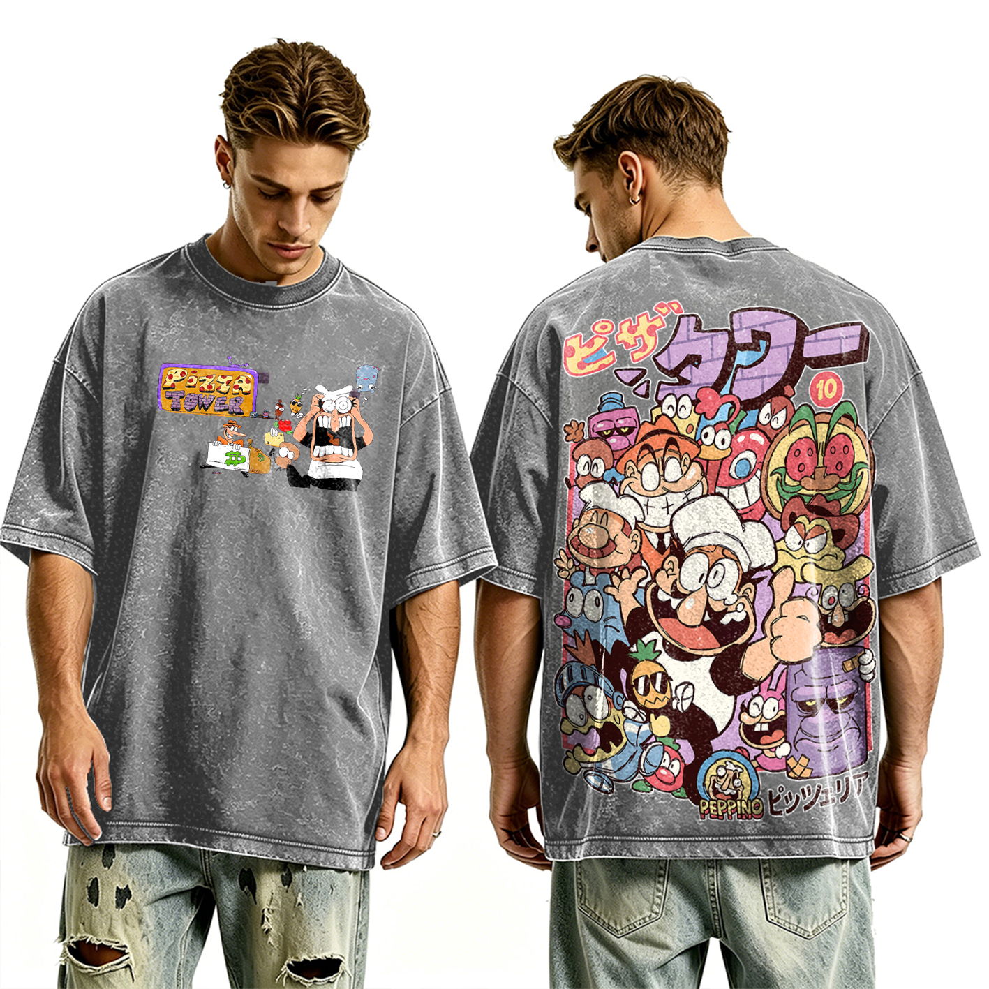 Pizza Tower indie game washed Unisex Washed T-Shirt
