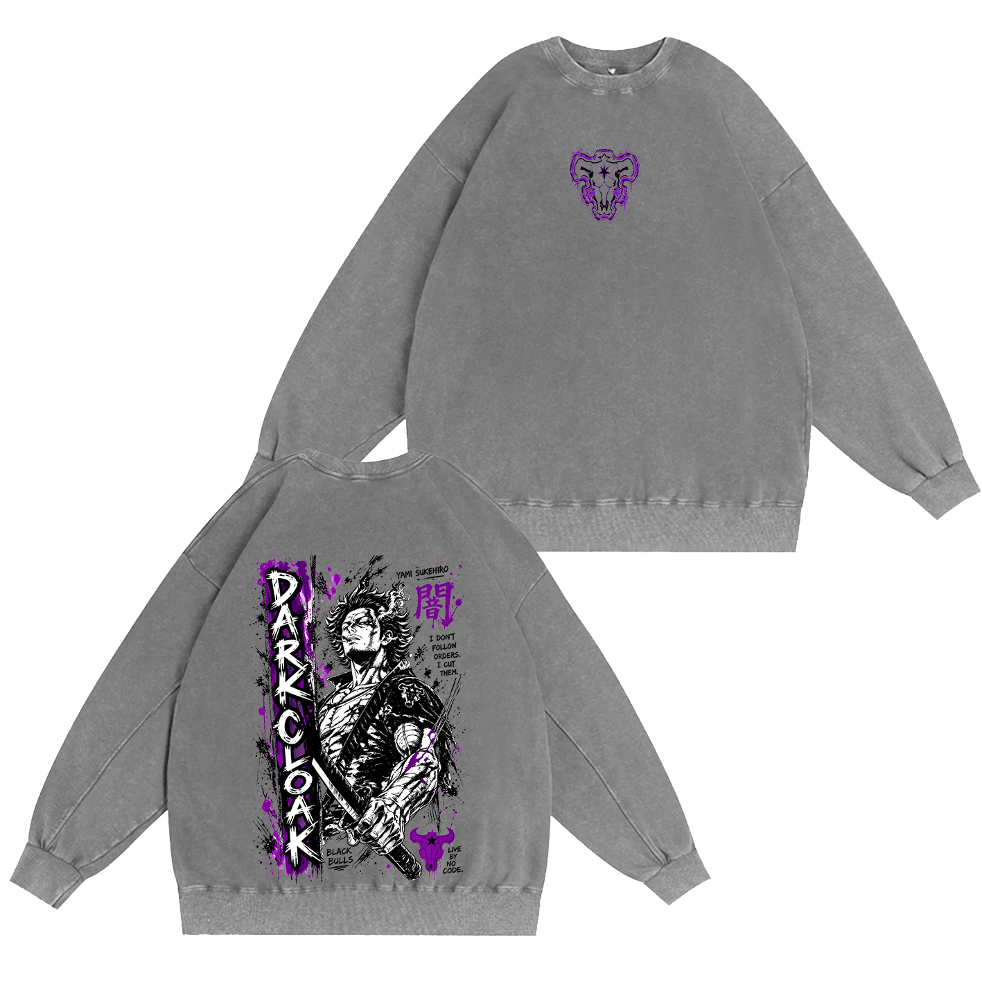 Yami Sukehir Black Clover Oversized T-shirt/Crewneck/Hoodie