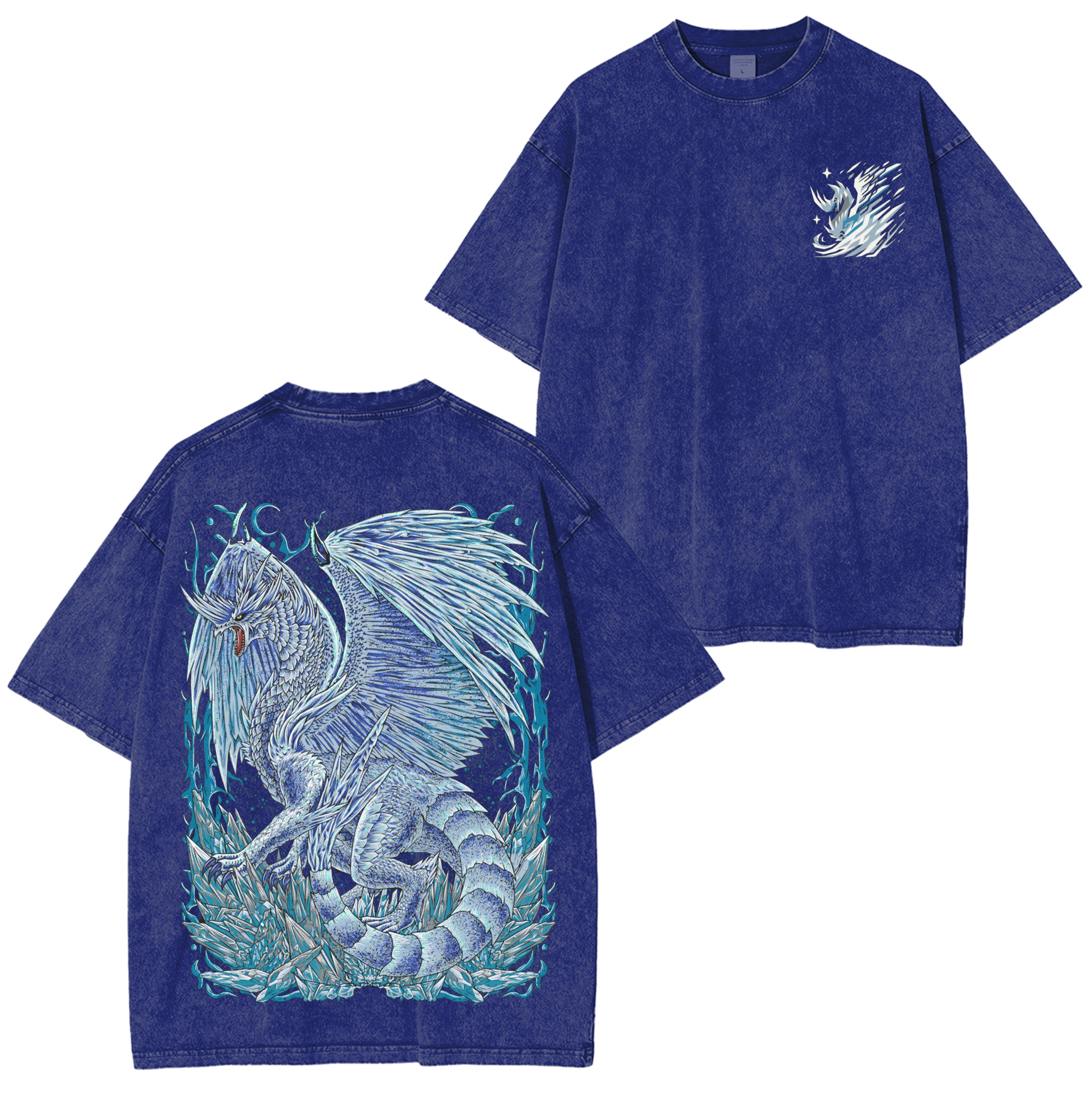 Velkhana the Iceborne Dragon Unisex Washed T-Shirt