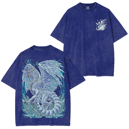 Velkhana the Iceborne Dragon Unisex Washed T-Shirt