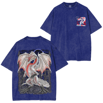 White Fatalis Monster Hunter Unisex Washed T-Shirt