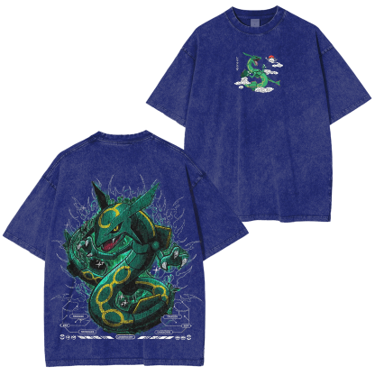 Rayquaza Pokemon Washed T-shirt/Crewneck/Hoodie
