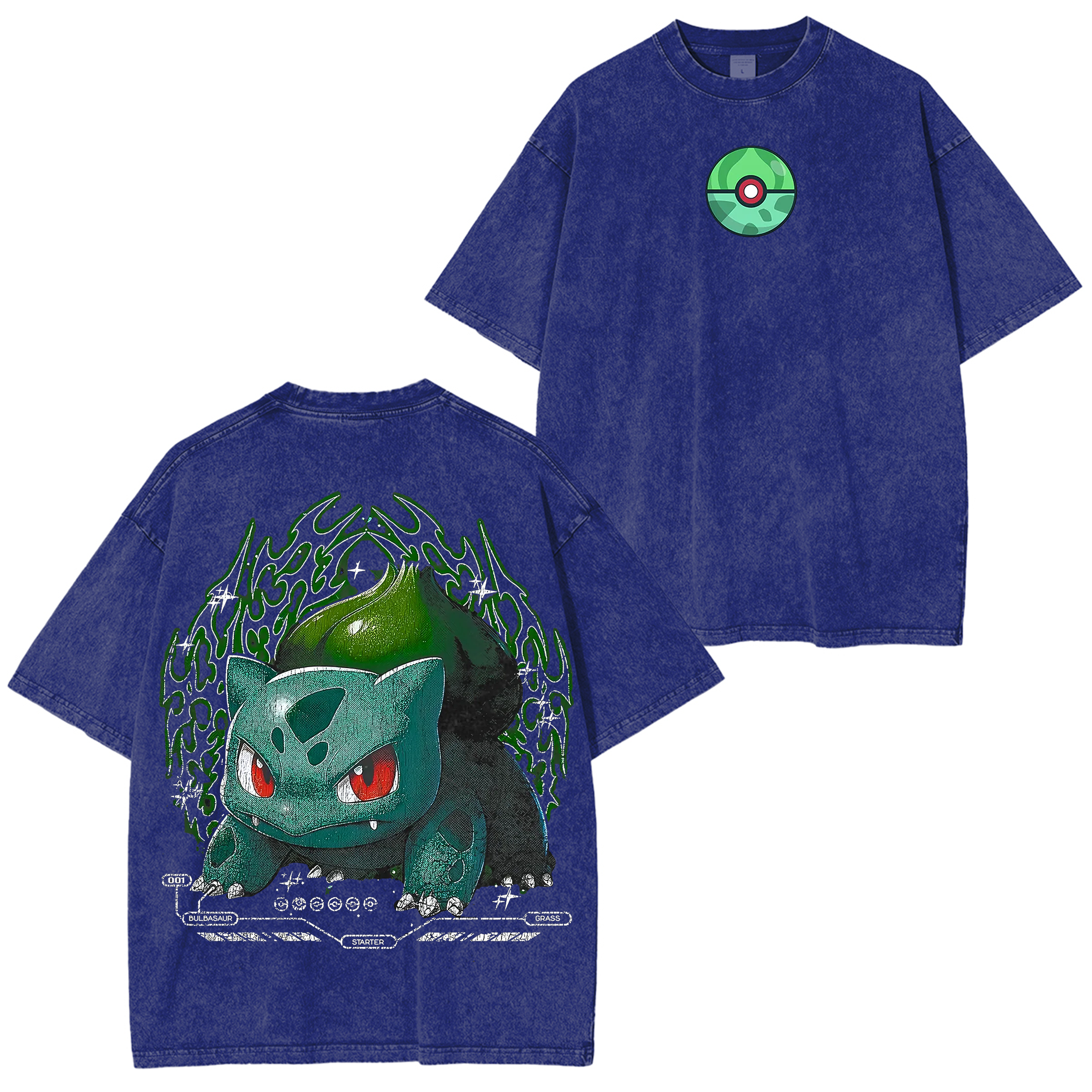 Bulbasaur Pokemon Washed T-shirt/Crewneck/Hoodie