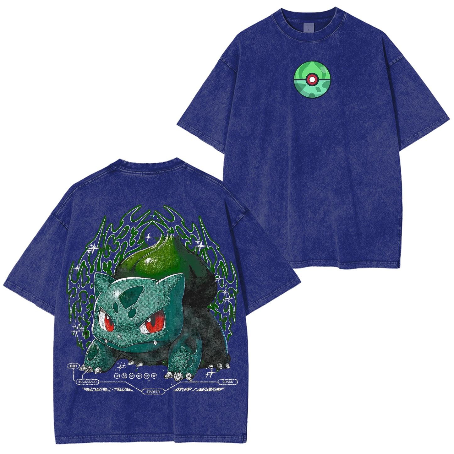 Bulbasaur Pokemon Washed T-shirt/Crewneck/Hoodie
