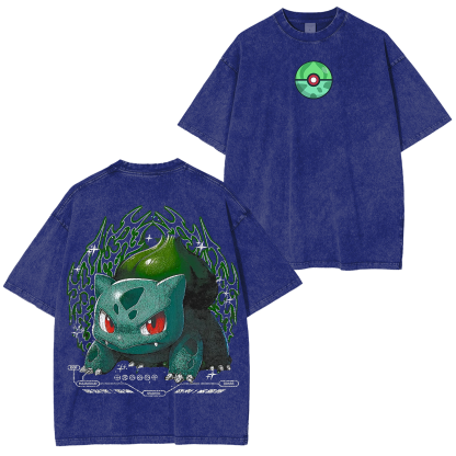 Bulbasaur Pokemon Washed T-shirt/Crewneck/Hoodie