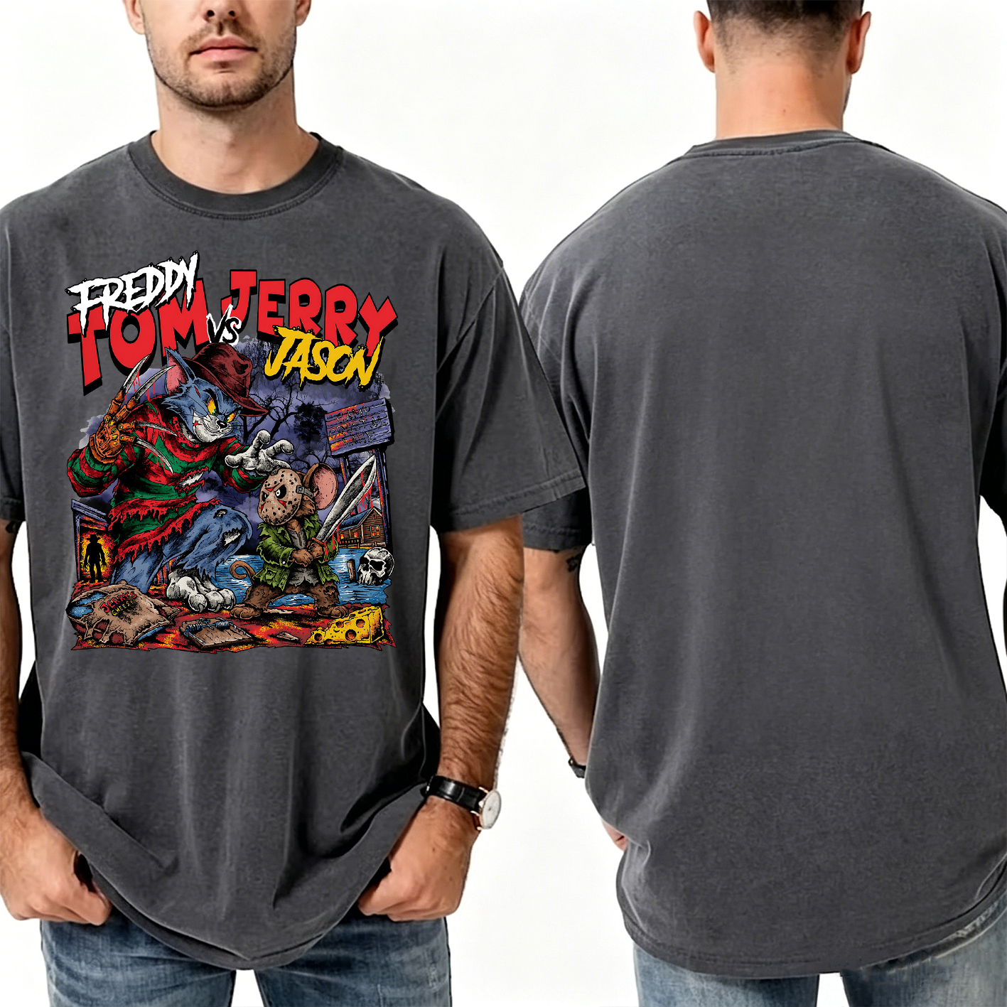 Horror Parody Washed T-shirt/Crewneck/Hoodie