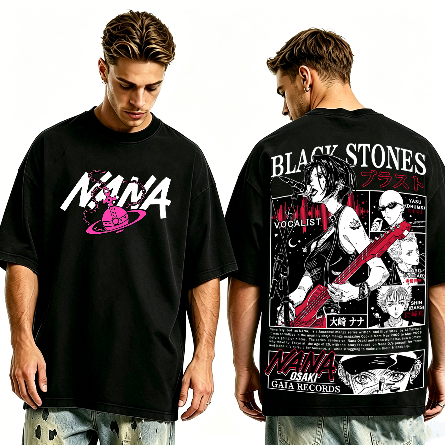 Black Stones Nana Washed T-shirt/Crewneck/Hoodie