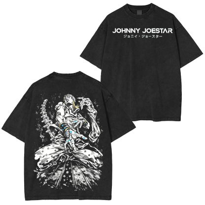 Johnny Joestar,JoJos Bizarre Anime Retro Unisex Washed T-Shirt