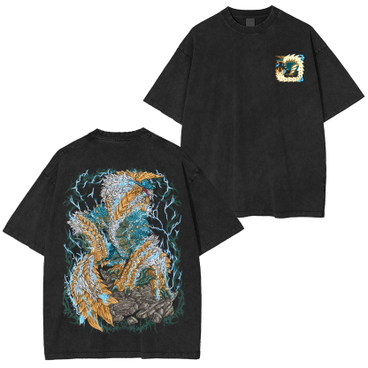 Zinogre the Thunder Wolf  Unisex Washed T-Shirt