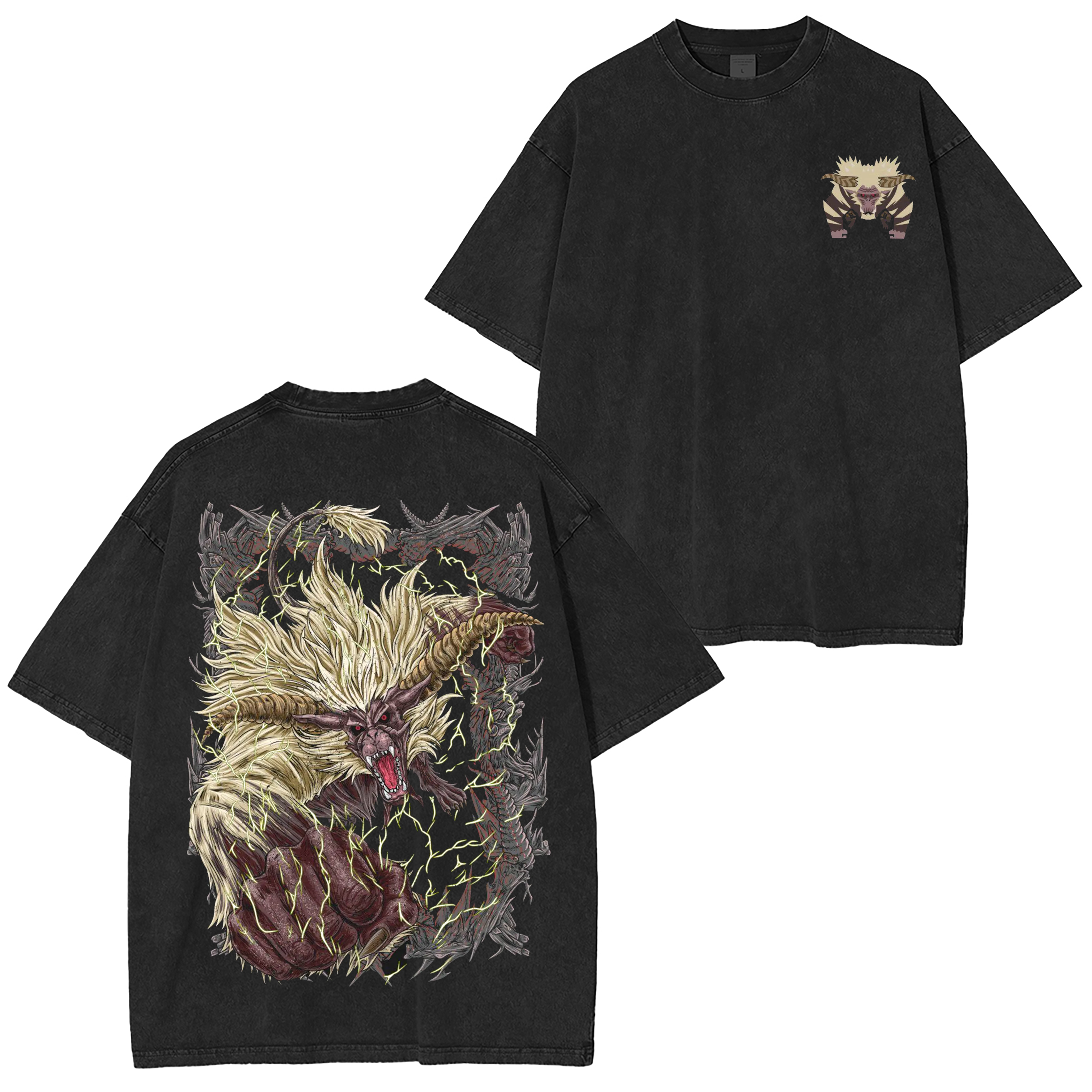 Rajang the Golden Mane  Unisex Washed T-Shirt