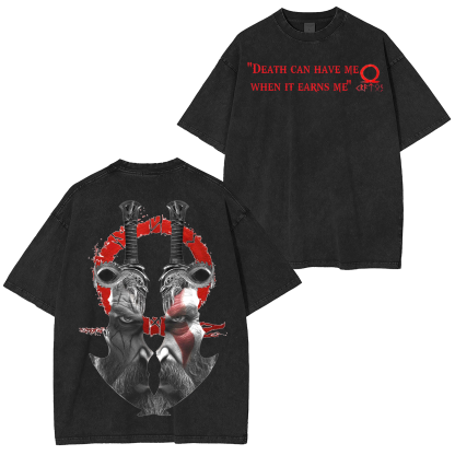 God of War Kratos Game Unisex Washed T-Shirt