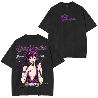 Yuzuriha  Jigokuraku Anime Unisex Washed T-Shirt