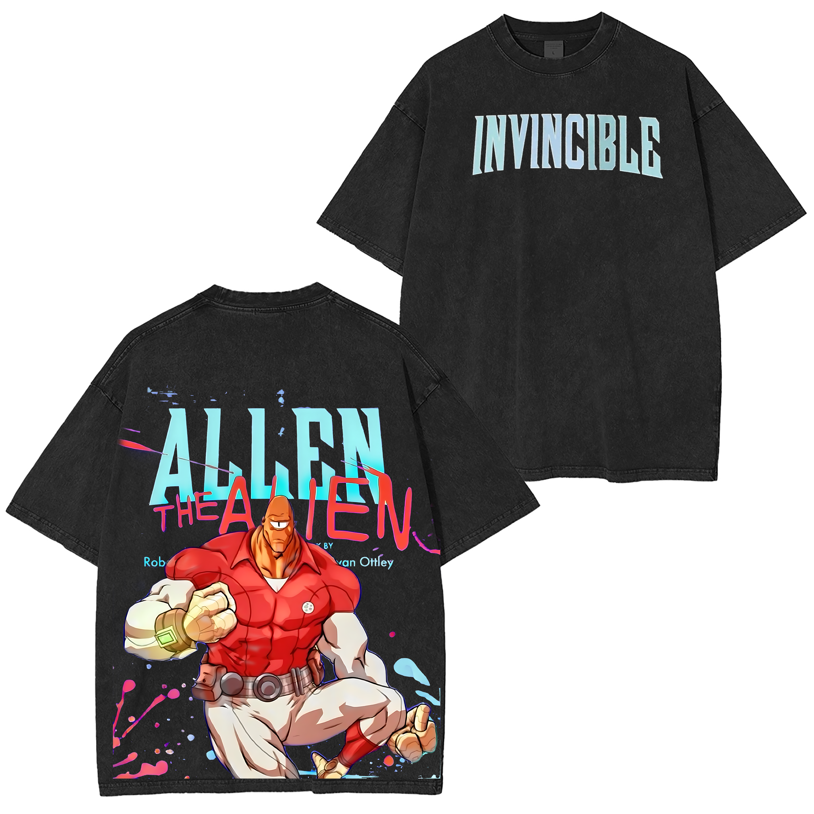 Allen the Alien-Invincible Series Unisex Washed T-Shirt