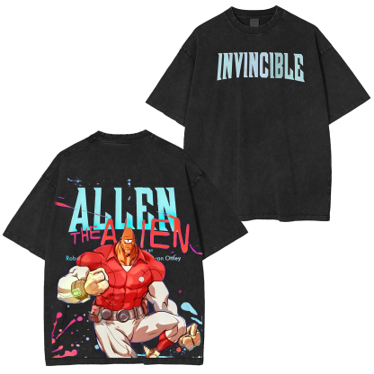 Allen the Alien-Invincible Series Unisex Washed T-Shirt