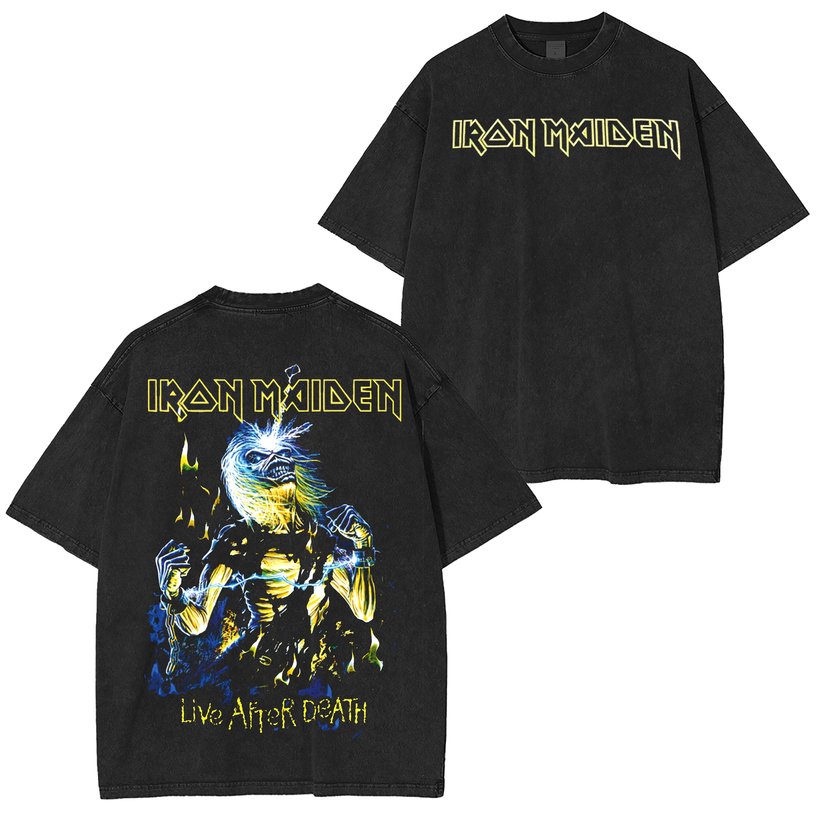 Iron Maiden LIVE After Death Unisex Washed T-Shirt